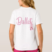 T-shirt de filles de chat de ballet (Dos)