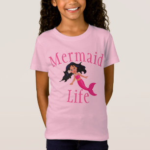 T-shirt de filles de la vie de sirène