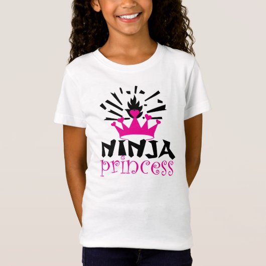 T-shirt de filles de princesse de Ninja (Devant)