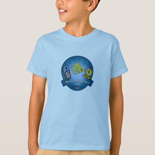 T-shirt de fils de Geocaching (Devant)