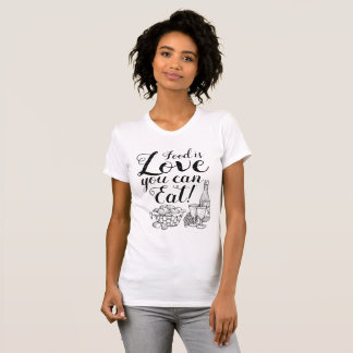 T-shirt de fin gourmet de manuscrit d'amour