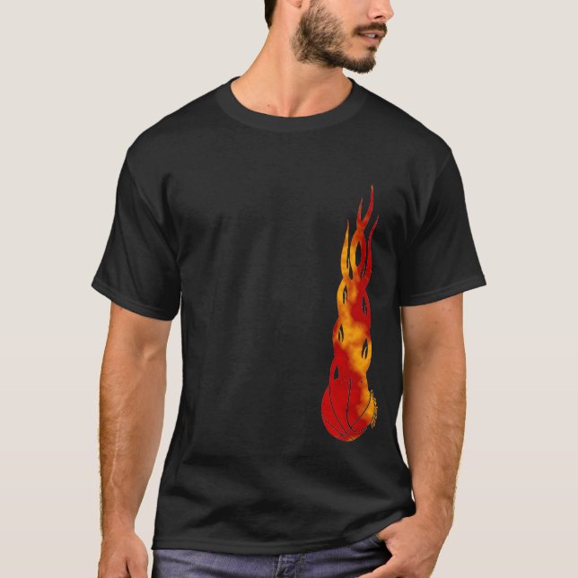 T-shirt de Fireballer de boule de panier (Devant)