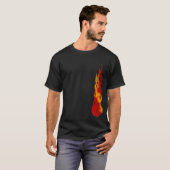 T-shirt de Fireballer de boule de panier (Devant entier)