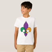 T-shirt de Fleur de Lis Kids de mardi gras (Devant entier)