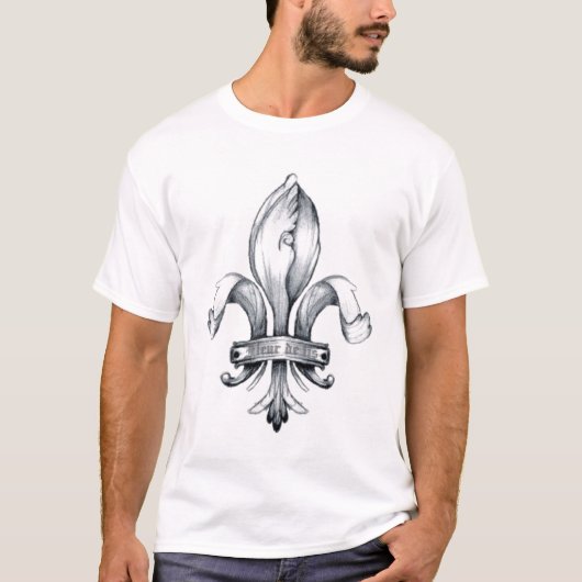 T-shirt de Fleur De Lis Tattoo - customisé (Devant)