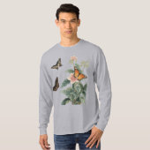 T-shirt 🌹 de fleurs de papillon (Devant entier)