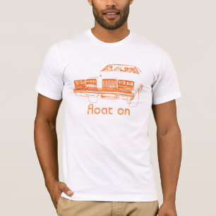 T-shirt De flotteur orange/blanc dessus -