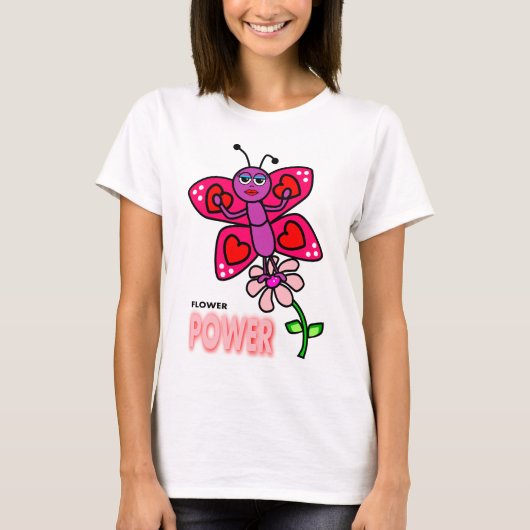 T-shirt de flower power (Devant)