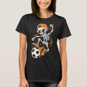 T-shirt de foot drôle squelette Halloween pour ado