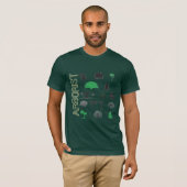 T-shirt de Forest Green d'amants d'arbre (Devant entier)