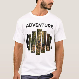 T-Shirt de forêt extérieur aventure avec chiens