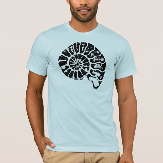T-shirt de fossile d'ammonite (Devant)