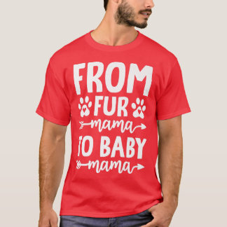 T-shirt De Fur Mama À Baby Winter Pregnancy Annonce
