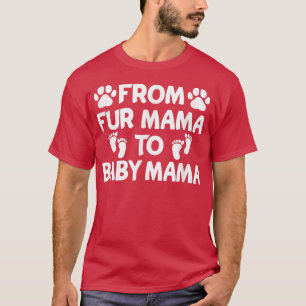 T-shirt De Fur Mama À Baby Winter Pregnancy Annonce