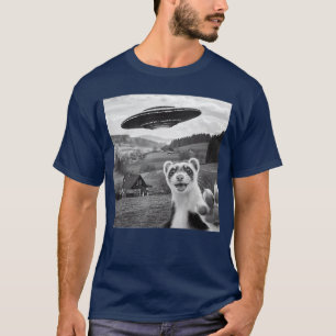 T-shirt de furet avec des cadeaux drôles d'OVNI Al