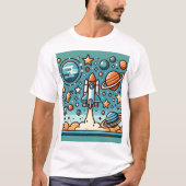 T-shirt de fusée spatiale (Devant)