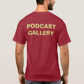 T-shirt de galerie de Podcast (rouge foncé) (Dos)