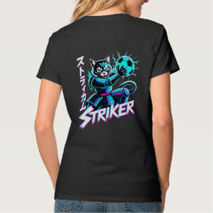 T-shirt de gardien de but chat cyberpunk féroce po