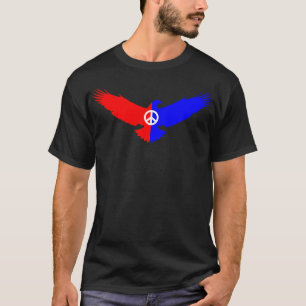 T-shirt De gauche, de droite, le même oiseau pour la paix