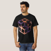 T-shirt de géométrie Astro de grille de cube spati (Devant entier)