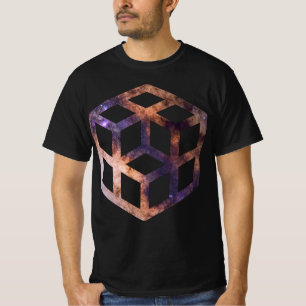 T-shirt de géométrie Astro de grille de cube spati