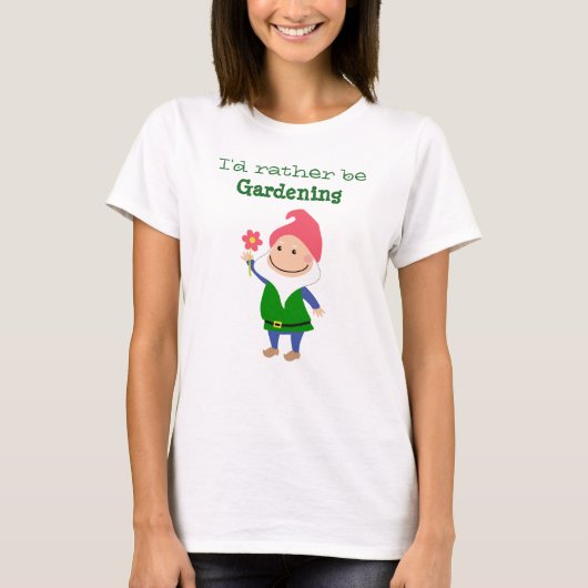 T-shirt de gnome de jardin (Devant)