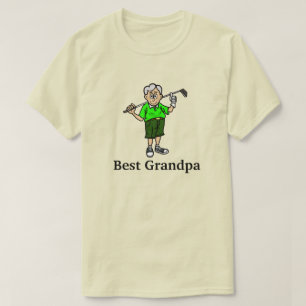T-shirt de golf masculin Meilleur Grand-Père Grey 