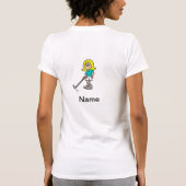 T-shirt de golfeur de femmes de bande dessinée de (Dos)