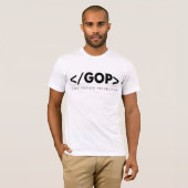T-shirt de GOP d'extrémité de codage de HTML (Devant entier)