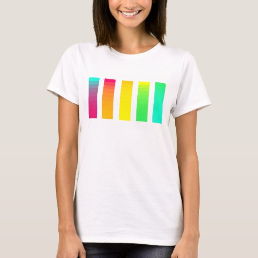T-shirt de gradient d'arc-en-ciel (Devant)