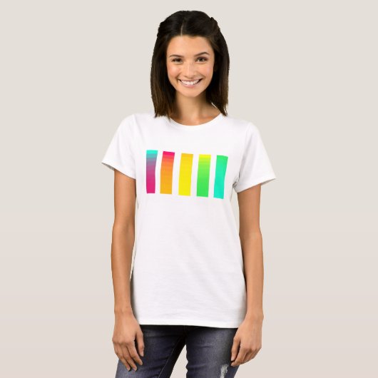 T-shirt de gradient d'arc-en-ciel (Devant entier)