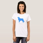 T-shirt de Grands Pyrénées (silhouette bleue) (Devant entier)