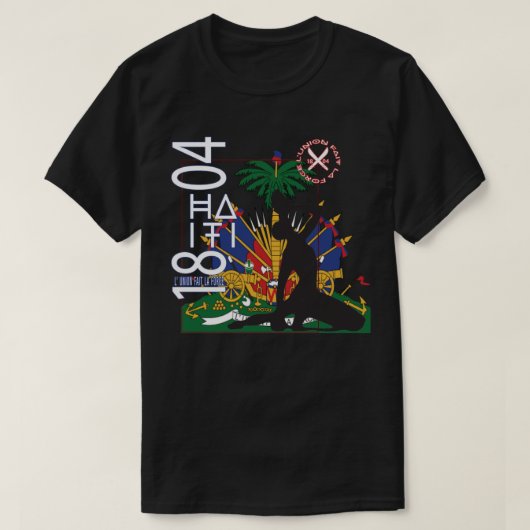 T-shirt de graphique de l'indépendance du Haïti (Design devant)