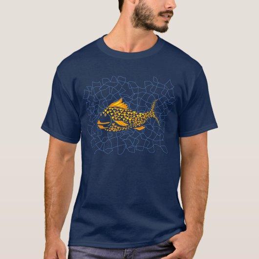 T-shirt de graphique de poisson rouge (Devant)