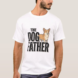 T-Shirt De gravure vintage drôle de Corgi Dogfathe