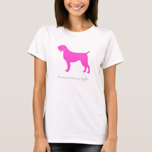 T-shirt de griffon de pointage à poils durs (rose