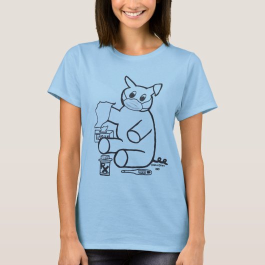 T-shirt de grippe de porcs (Devant)
