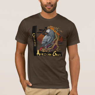 T-shirt de gris africain du Congo