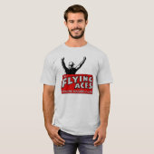 T-shirt de gris d'as de vol (Devant entier)