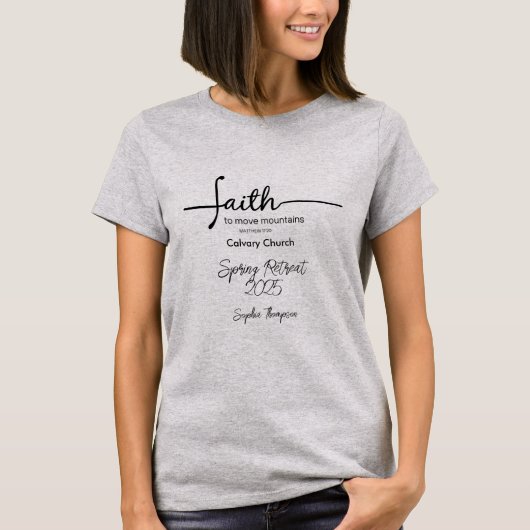 T-Shirt de groupe chrétien modifiable (Devant)