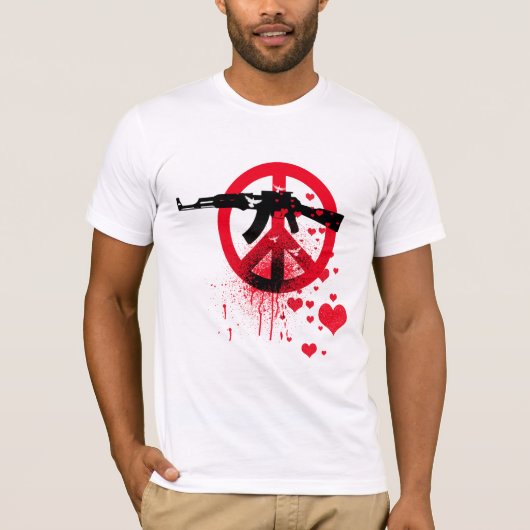 T-shirt de guerre d'amour pas (Devant)