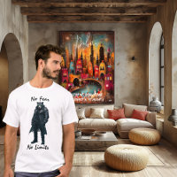 T-Shirt de Guerrier Futuriste sans Peur et sans Li