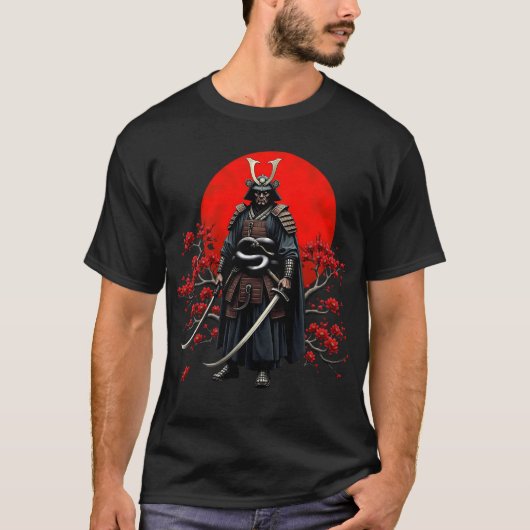T-Shirt de Guerrier Samouraï Japonais (Devant)
