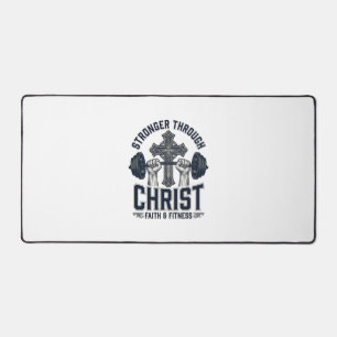 T-Shirt de gym chrétien Plus fort par le Christ