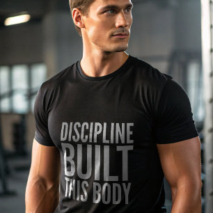 T-shirt de gym Discipline a bâti ce corps — Fitnes