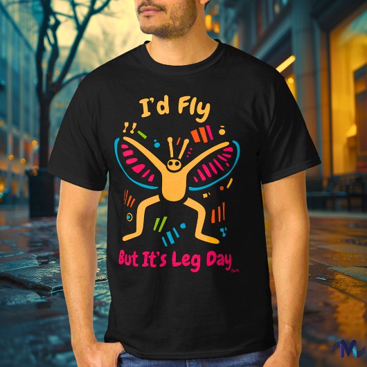T-shirt de gym Papillon Bold Pop Art