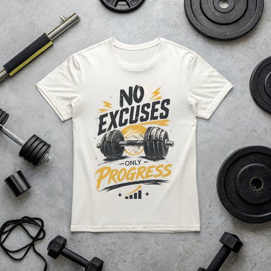 T-Shirt de Gym Pas d'Excuses Seulement Progrès | M
