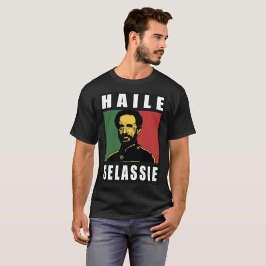 T-shirt de Haile Selassie Empereur (Devant entier)