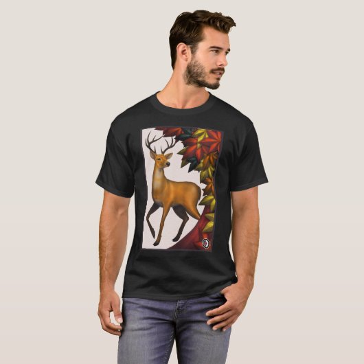 T-shirt de Hanafuda Deer Maple Classic (Devant entier)