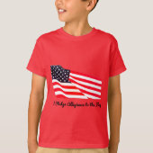 T-shirt de Hanes de drapeau d'allégeance de (Devant)